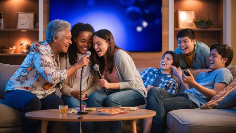 family fun singing together