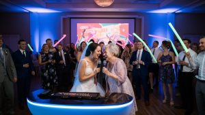fun wedding reception singing