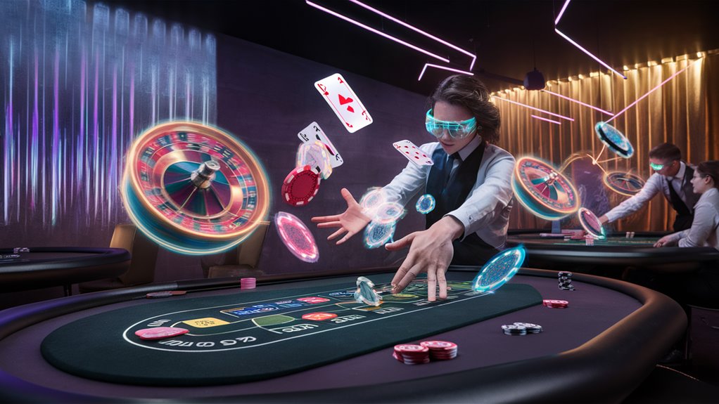 virtual gaming while gambling