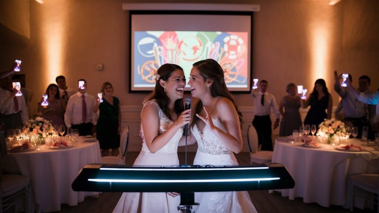 wedding reception singing entertainment