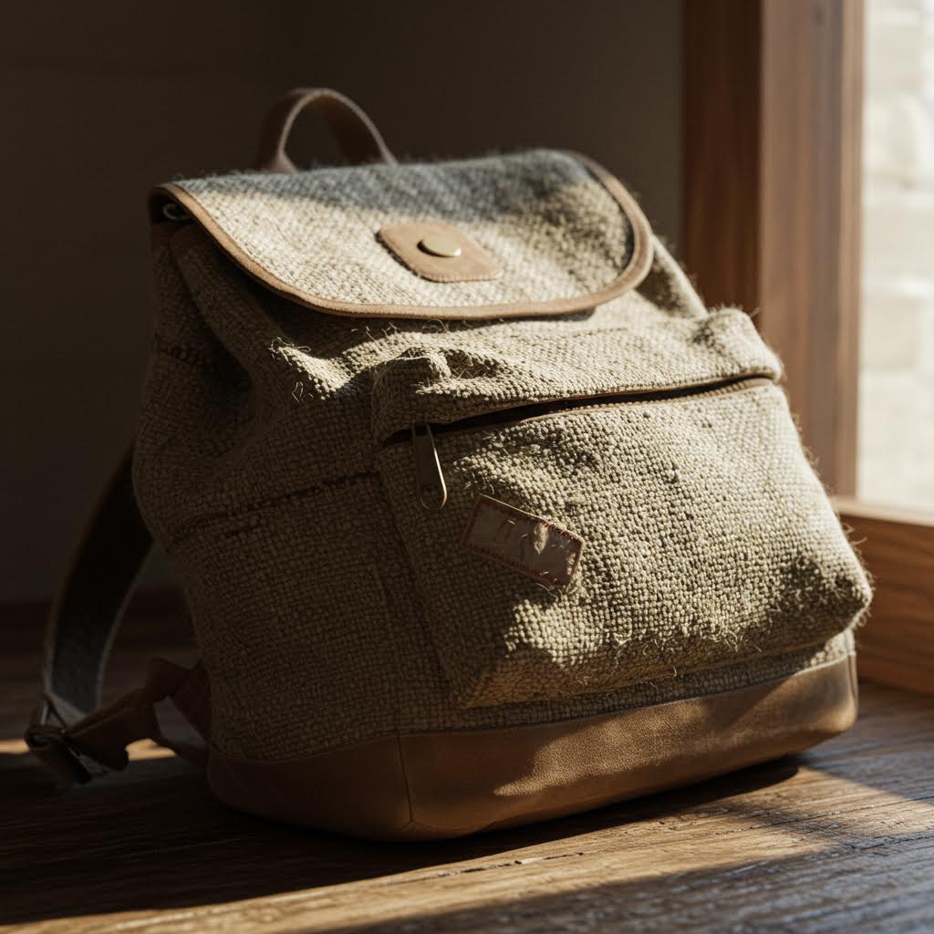 햇살에 스며든 천가방의 질감 속에 온카스터디의 따뜻한 신뢰가 머무는 장면