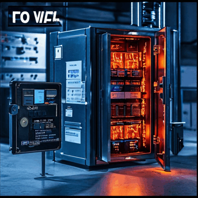 화면이 좌우로 나뉘어 왼쪽에는 오프라인 상태의 '콜드 월렛' 금고가, 오른쪽에는 온라인 상태의 '핫 월렛' 금고가 연결된 모습이다.